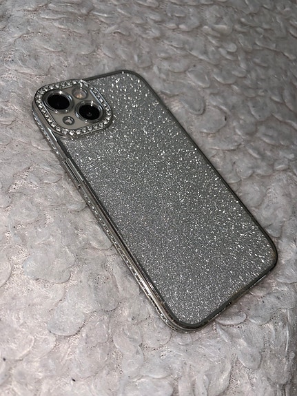 Apple iPhone 13 glitter-kuoret hopea