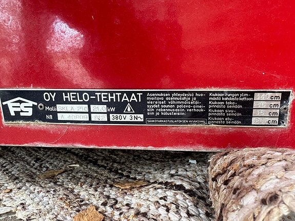Helo sähkökiuas teollisuusmalli punainen