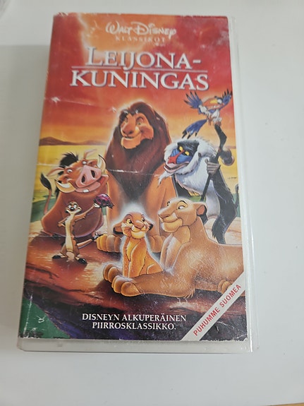 Disney Leijonakuningas VHS-kasetti suomeksi