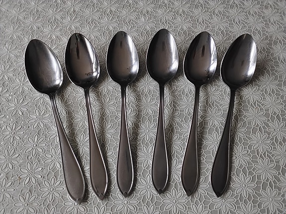 Sorsakoski / Hackman ruokalusikat, isot lusikat 6 kpl, vintage