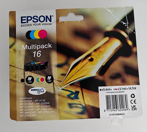 Epson 16 mustepatruunat Multipack