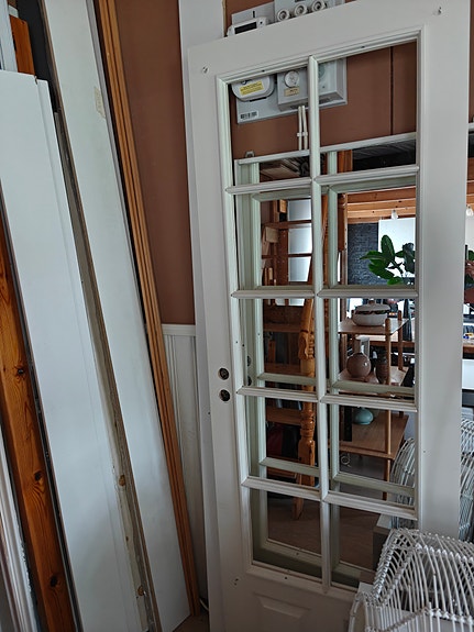 Vanha peiliovi / ikkunallinen sisäovi DIY-projektiin (ilman lasia)
