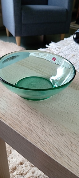 Iittala vihreä lasikulho
