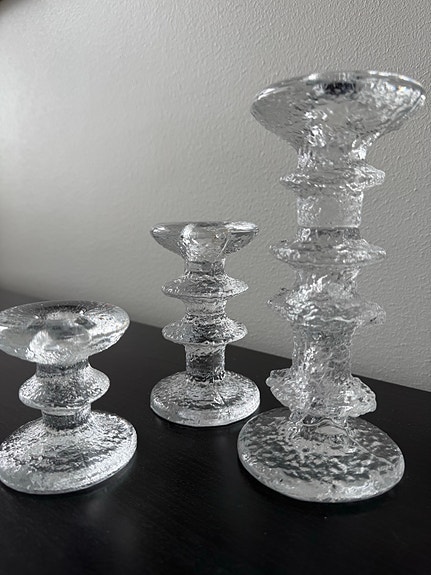 Iittala Festivo kynttilänjalat 3 kpl kirkas lasi