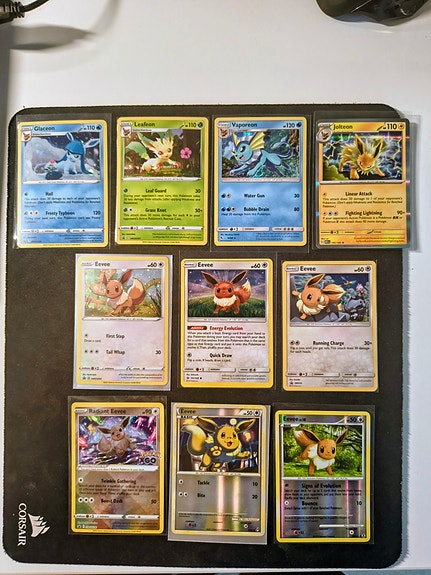 Pokemon eevelution Holo kortteja
