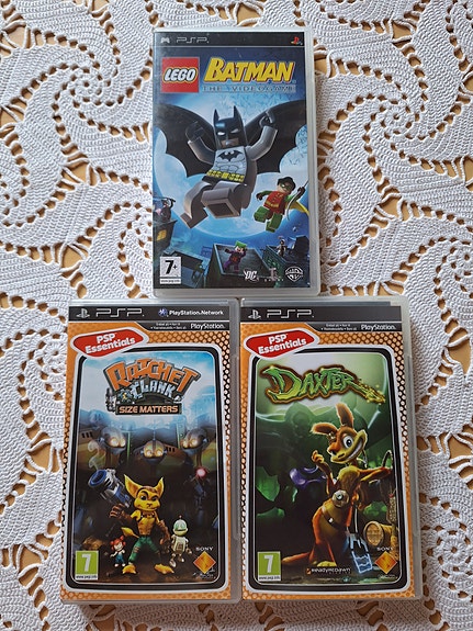 PSP-pelit 3 kpl setti, 7+