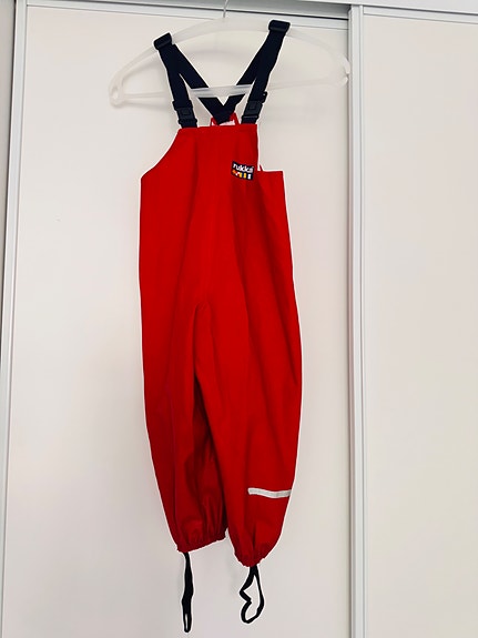 Rukka sadehousut koko 98 punainen unisex