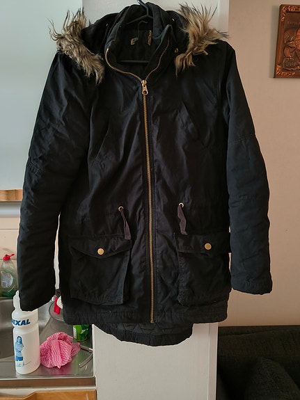 H&M talvitakki S musta