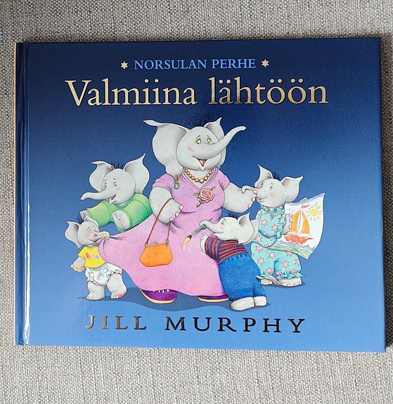 Jill Murphy Norsulan perhe: Valmiina lähtöön, lastenkirja