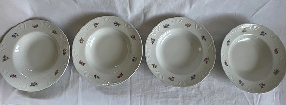 Arabia Sirkka / FG-malli syvät lautaset, 4 kpl (Vintage)