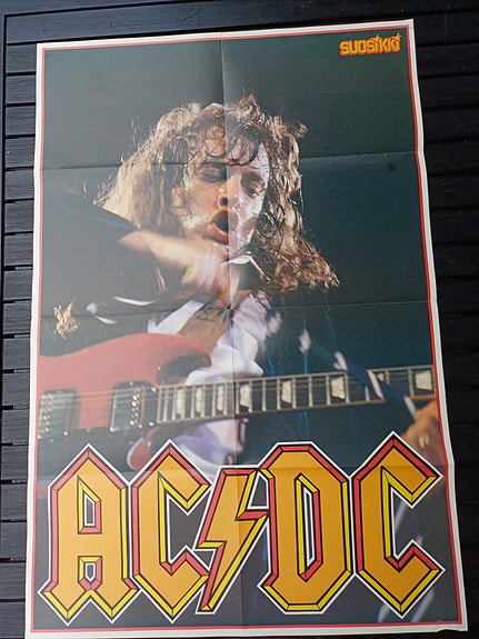 AC/DC julisteet 4 kpl (Alkuperäiset Suosikki & Stara 1988–1996)
