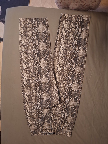 snake print pants