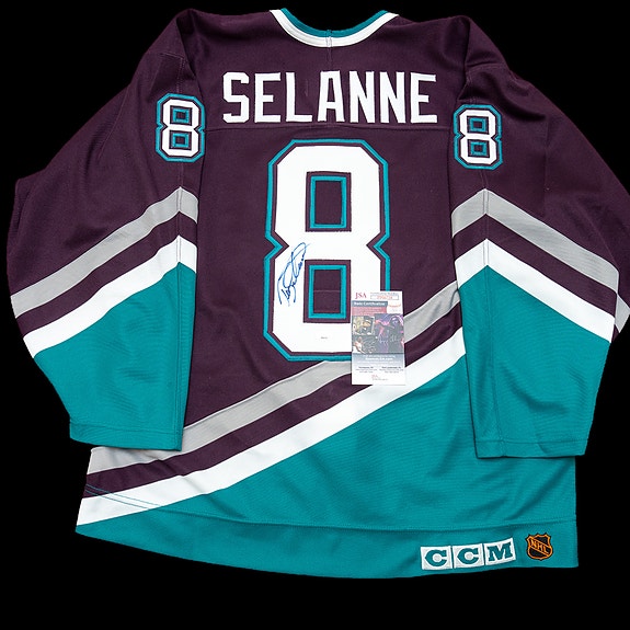 Teemu Selänne Anaheim Mighty Ducks CCM Center Ice MiC nimmarilla