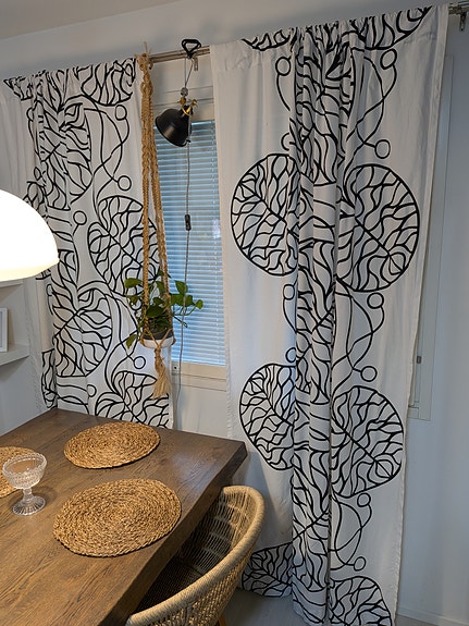 Marimekko Bottna verhot ja tyynynpäällinen