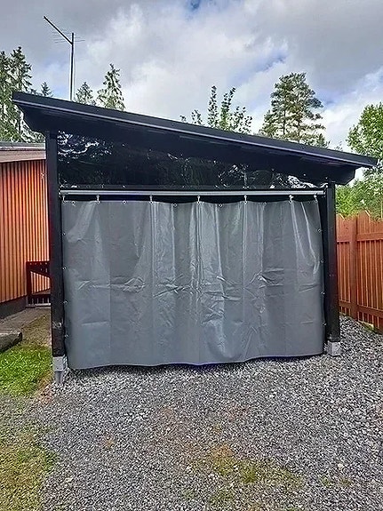 Pressu Ovi-verhot ja Tilanjakaja seinät pressut,Liukukiskolle asennettava Pressu