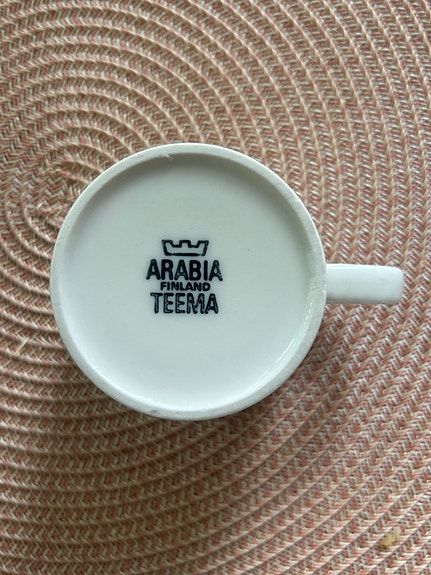 Arabia Teema valkoinen kahvikuppi
