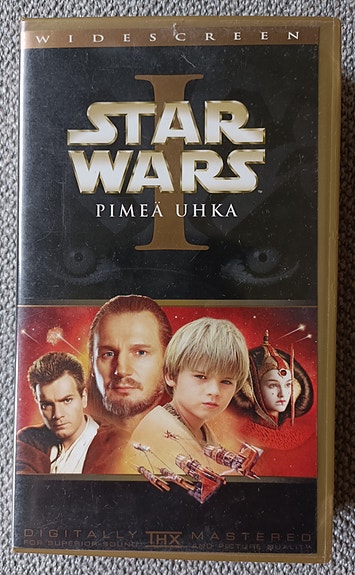 Star Wars Pimeä uhka VHS kasetti