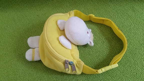 Muumi lasten vyölaukku keltainen