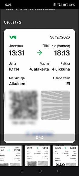 VR-junaliput Joensuu-Tampere Ilosaarirock-sunnuntaina