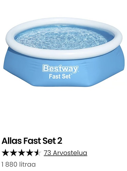 Bestway Fast Set uima-allas ja allassuoja, sininen