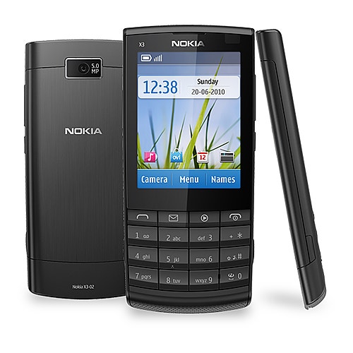 NOKIA X3-02 Peruspuhelin kosketusnäytöllä 2G, uusi akku! (ReUsed)