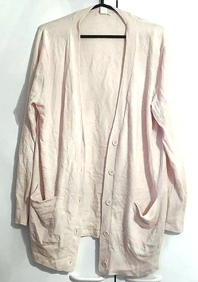uusi vaalea beige neuletakki M