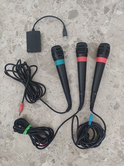 PS2 SingStar -mikrofonit x 3