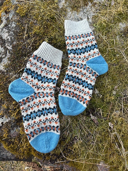 Käsinkudotut villasukat  koko 39-40