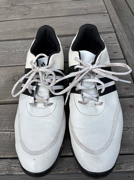 Adidas golfkengät koko 44 valkoinen musta