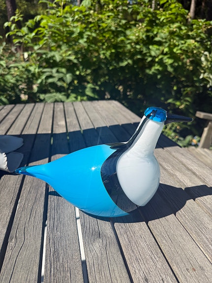 Iittala Oiva Toikka lasilintu Hopeaviklo