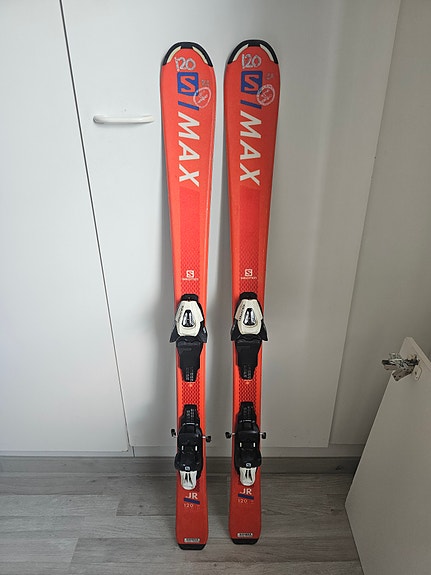 Salomon S/MAX JR 120 cm laskettelusukset + siteet + laskettelumonot koko 36