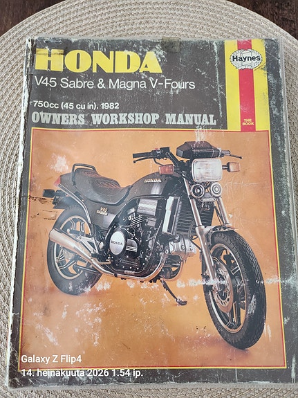 Haynes Honda V45 Sabre & Magna V-Fours huoltokirja