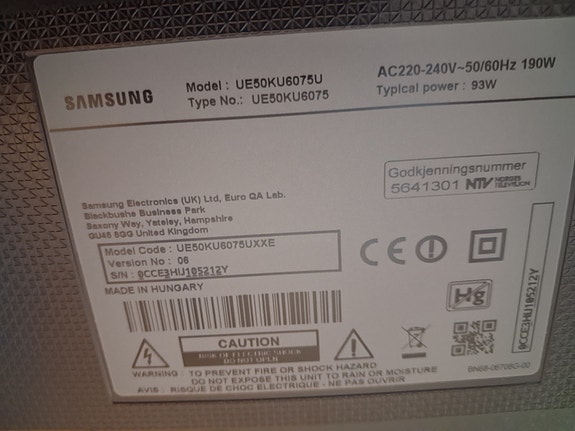 Samsung UE50KU6075U 50" LED-televisio