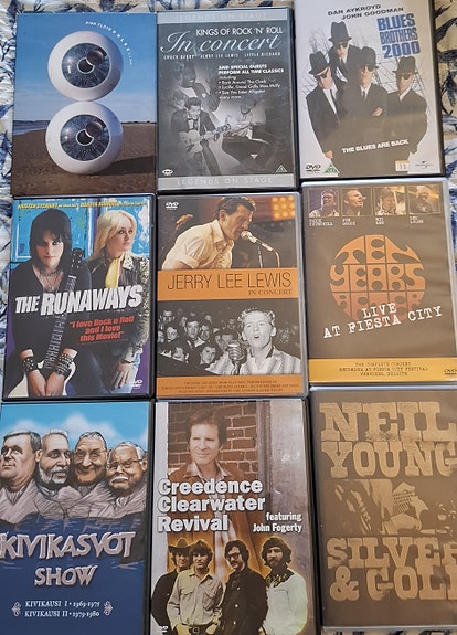 Rock- ja live-DVD:t, mm. The Who, Led Zeppelin, Deep Purple