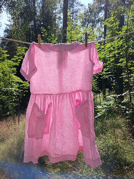 pellavainen lastenmekko 6/8v