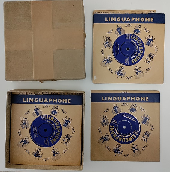 Linguaphone englannin kielikurssi 7":n vinyyleillä