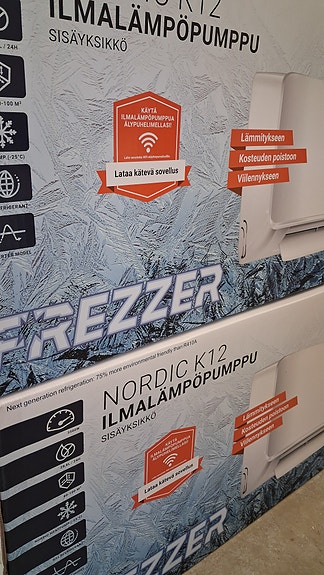 Ilmalämpöpumppu asennettuna