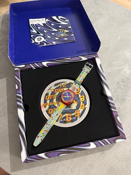 Vintage Swatch MusiCall 'Paulo Mendonça' Special Box + CD (Erinomainen)