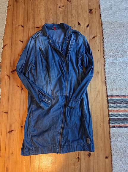 Sininen denim mekko koko M