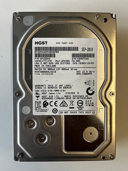 HGST 3,5" kovalevy 2TB SAS