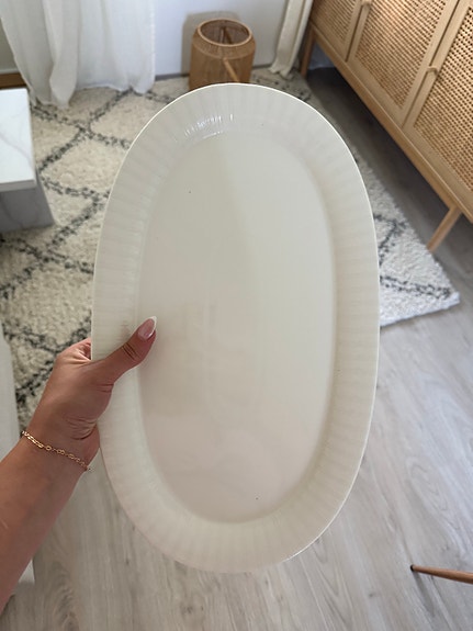 Iittala valkoinen tarjoiluvati ovaali
