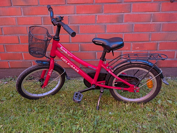 VARATTU Helkama lastenpyörä 16" punainen