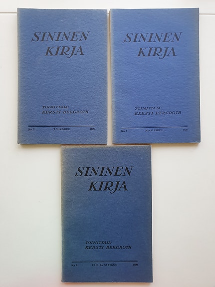 Sininen Kirja, 1929