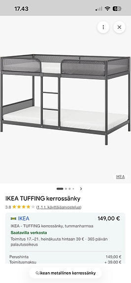 Ikean kerrossänky