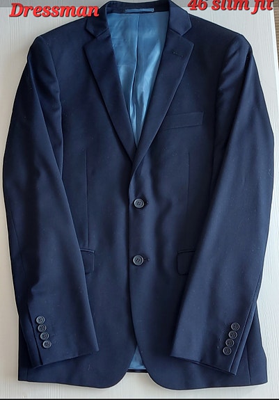 Dressmann puku 46 hyväkuntoinen