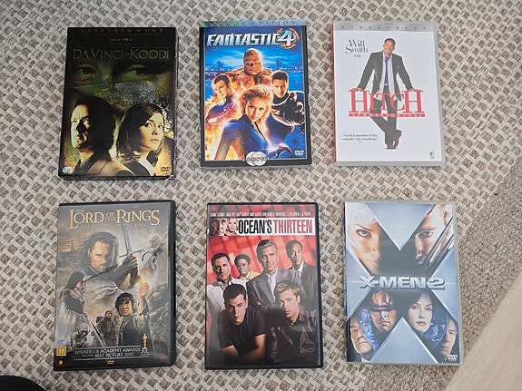 5 x Popcorn Elokuva-DVD:tä + Taru Sormusten Herrasta - Kuninkaan Paluu DVD