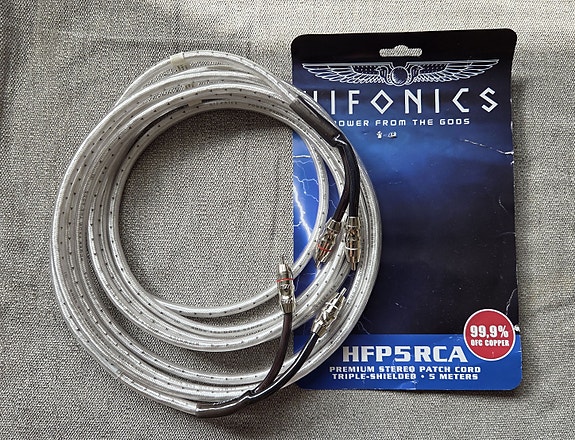 Hifonics RCA kaapeli, 5m, 2-ch