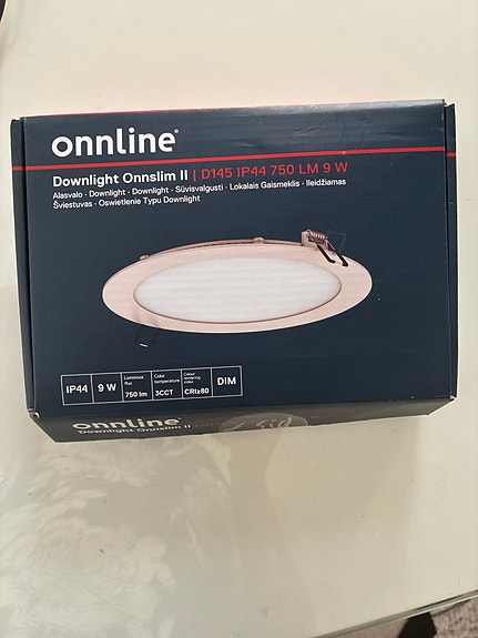 Alasvalo Downlight Onnline Onnslim II 9W, 3CCT, IP44, Ø170*21mm, himmennettävä