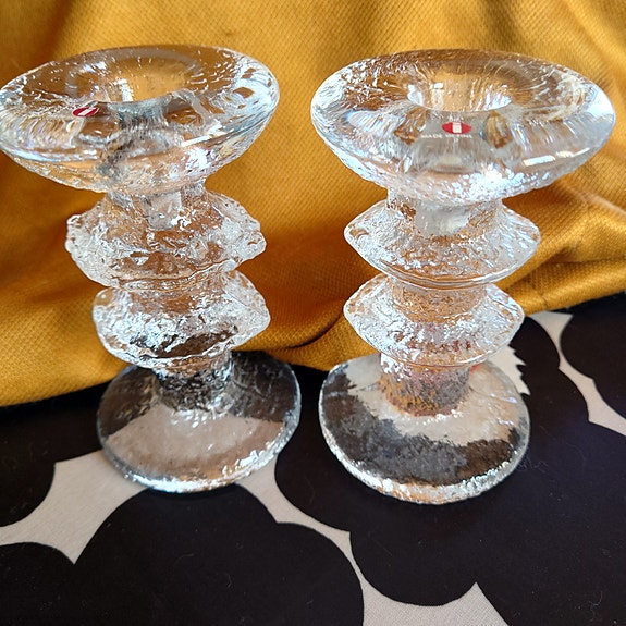 Iittala Festivo kynttilänjalat kirkas lasi