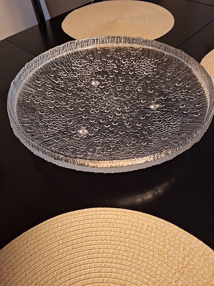 Ultima Thule Iittala, lasinen tarjoiluvati 370 mm